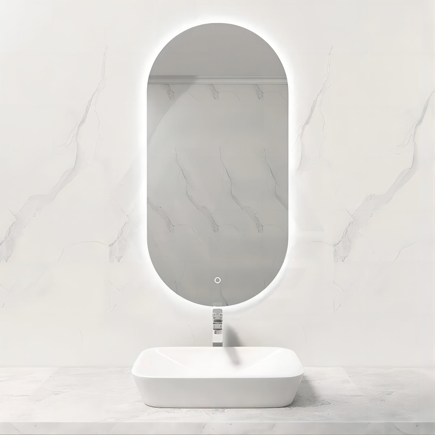 Frameless LED Demisting Bathroom Mirror - O5010