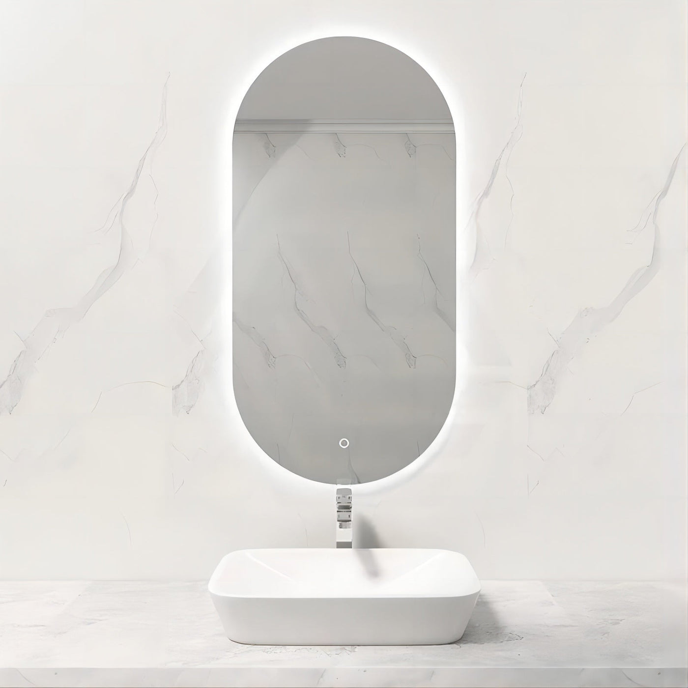 Frameless LED Demisting Bathroom Mirror - O5010B (Bluetooth)